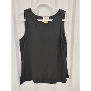 CLICHY Sleeveless Top Tank Silk Black Sz 6